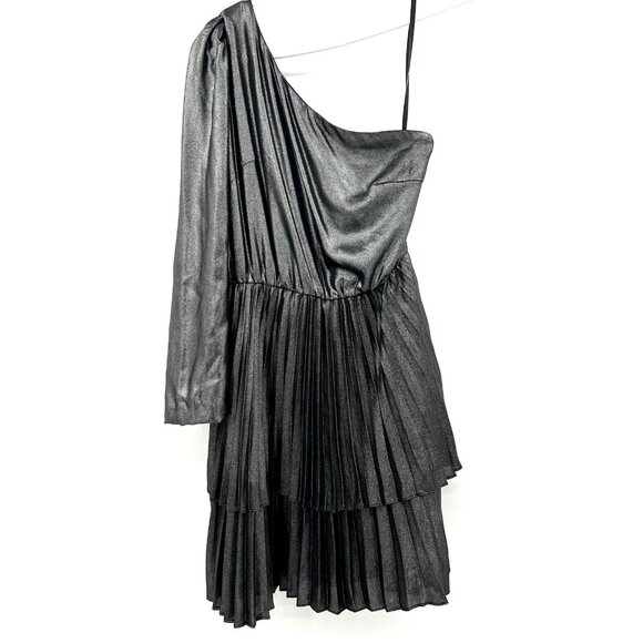 Derek Lam Collective Silver One Sleeve Cocktail Dress Size 40 US Small - Picture 1 of 7